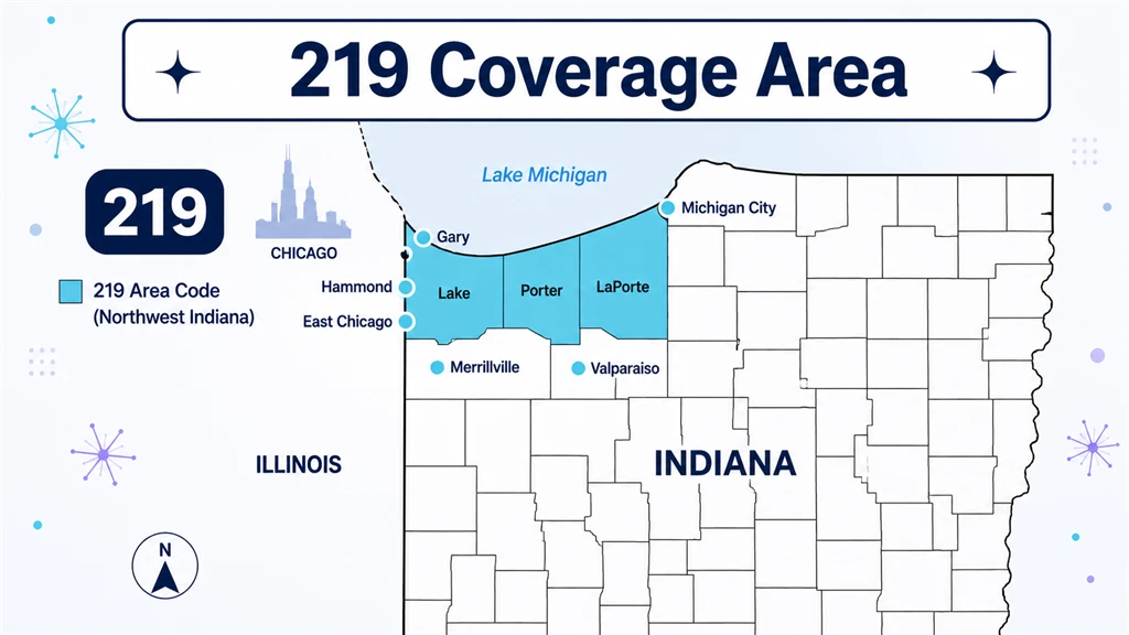 where is the 219 area code