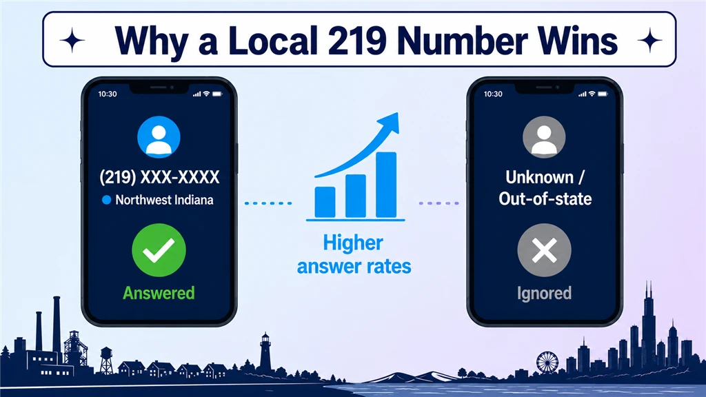 why a local 219 number gets answered