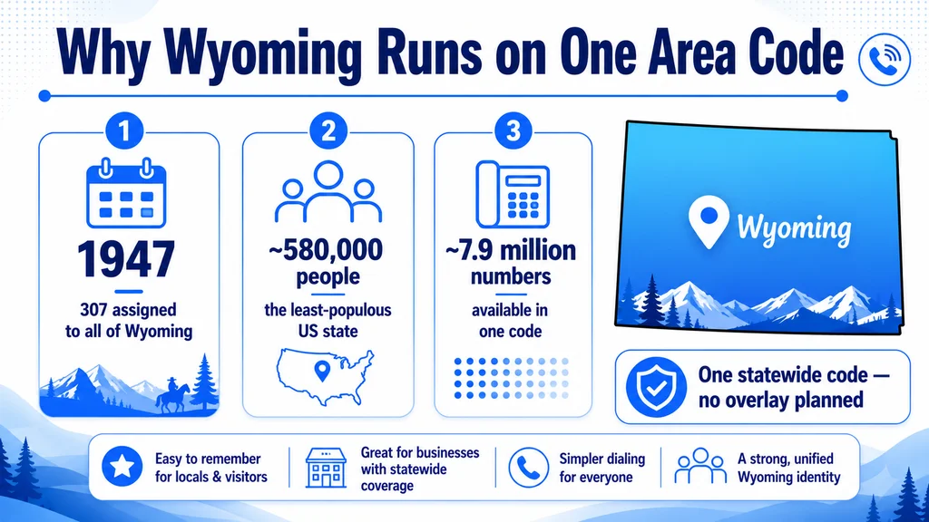 Infographic on why Wyoming keeps a single area code