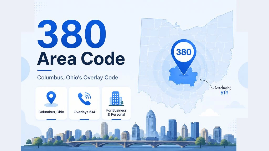 380 area code — Columbus, Ohio coverage