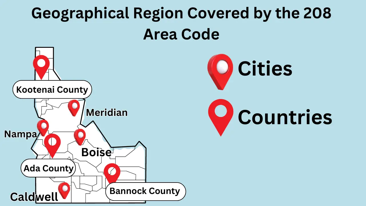 Geographical Region Covered by the 208 Area Code