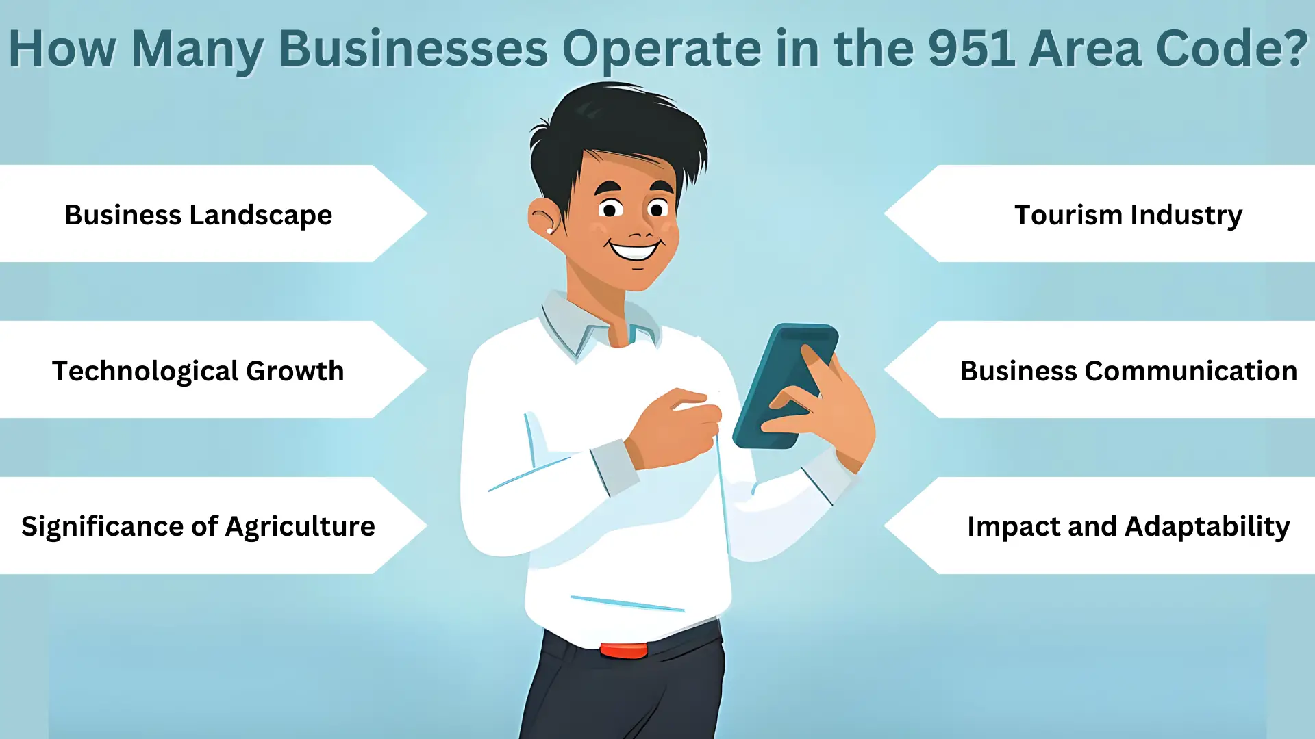 How many Businesses operate in the 951 Area