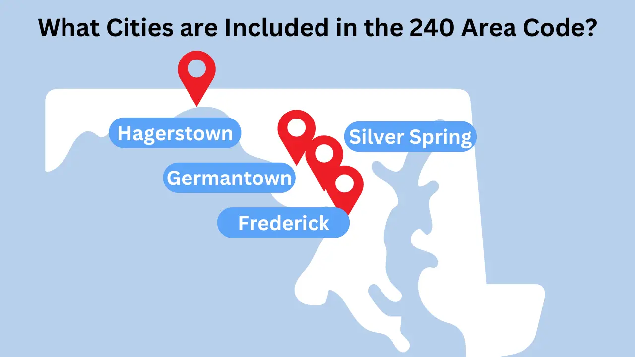 What Cities are Included in the 240 Area Code?