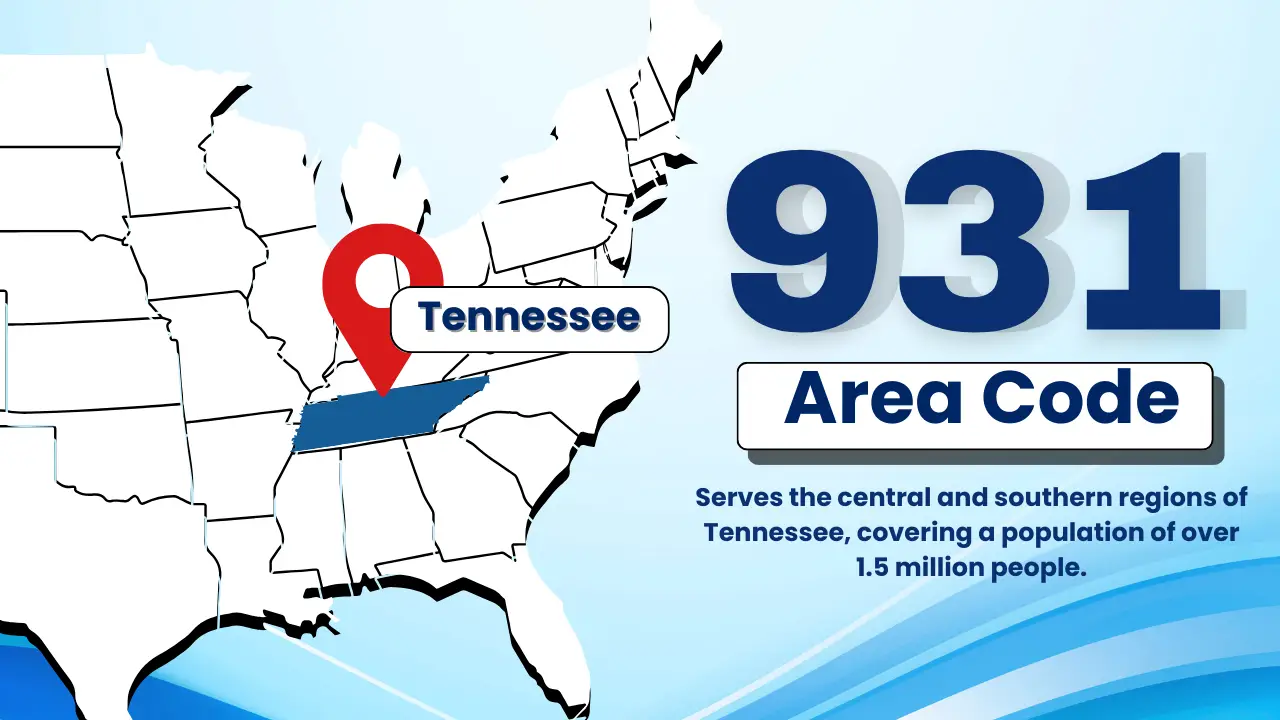 Read more about the article 931 Area Code: Tennessee Location Map, Time Zone & Phone Guide