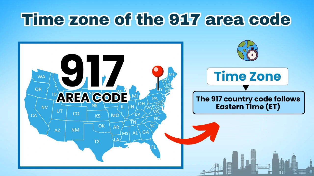 Time zone of the 917 area code